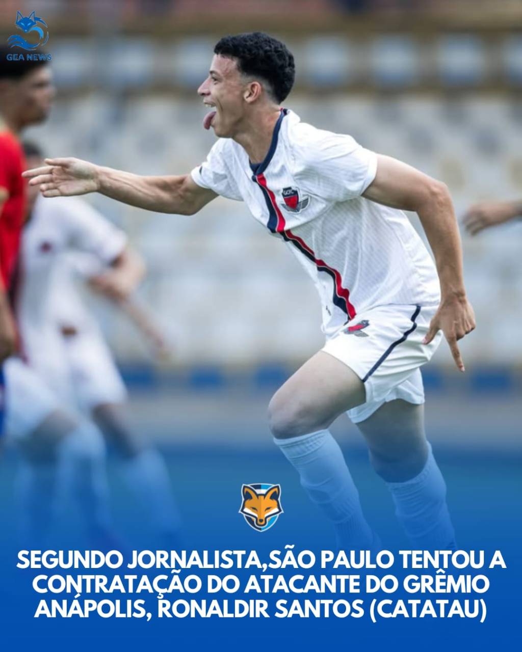 SÃO PAULO TENTOU A CONTRATAÇÃO DO ATACANTE DO GRÊMIO ANÁPOLIS, RONALDIR SANTOS&nbsp;(CATATAU)