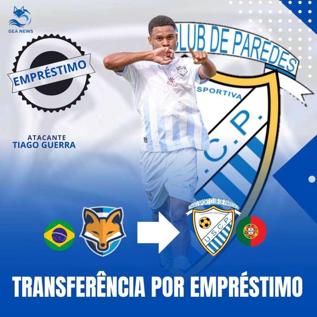 GRÊMIO ANÁPOLIS ANUNCIA EMPRÉSTIMO DO ATACANTE TIAGO GUERRA AO USC PAREDES,DE&nbsp;PORTUGAL